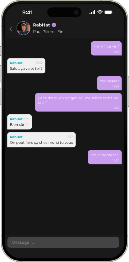 Chat privé & groupe